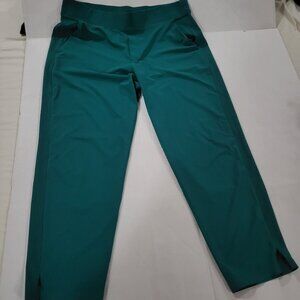 ATHLETA Size 16 Teal Pull-On Joggers | Side Slit Hem | Sleek Athleisure Chic.